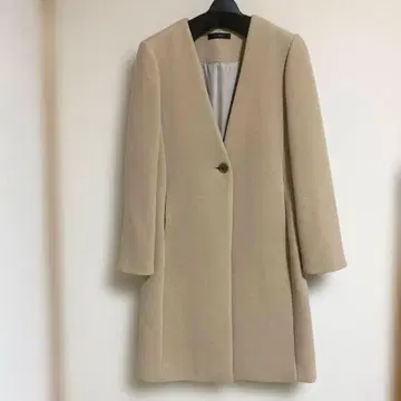 [ 새상품급 ] 베이지 노카라 코트
