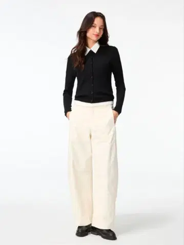 저지 배럴 레그 팬츠