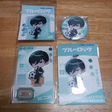 이토시 린 노스탤지어 아크릴 스탠드 캔뱃지 등 4점 블루 록