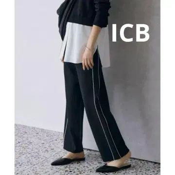 ICB [세탁 가능] 신세틱 더블 페이스 니트 트랙 팬츠