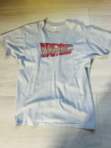 80s 백 투 더 퓨처 티셔츠 그레이