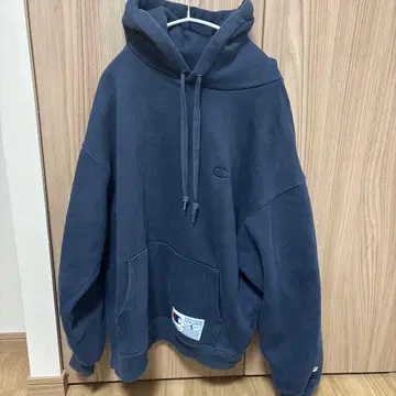 완판템 Champion 네이비 오버 사이즈 맨투맨 후드티 [ L ]