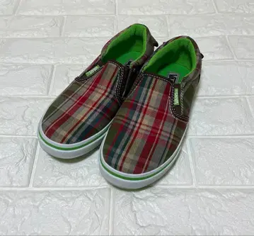 새상품급 VANS 체크 슬립온 22cm