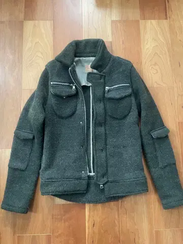 이탈리아제 SAPORE 사포레 울 카모플라쥬 자켓 블루종 사이즈 S