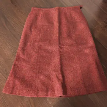 [ 새상품급 ] KEITH 무릎 기장 스커트 빨간색 가을 겨울용 레트로