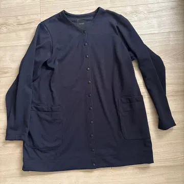 lellil 레릴 네이비 긴팔 가디건 하프 기장