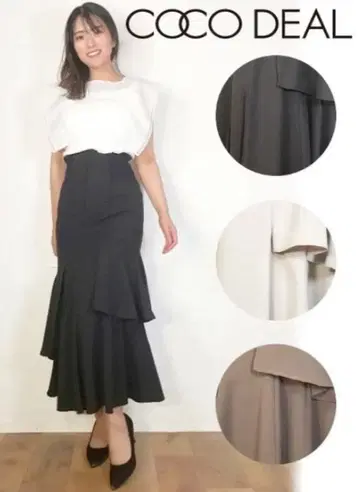 [COCO DEAL] 니트 코르셋 아지메 캉캉 스커트