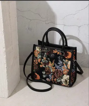 쥬에티 고블랑 플라워 양쪽 아오리 포켓 스퀘어 핸드백