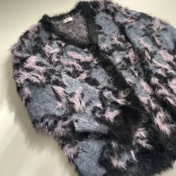 PAGEBOY 퍼 소재 가디건 오버 사이즈