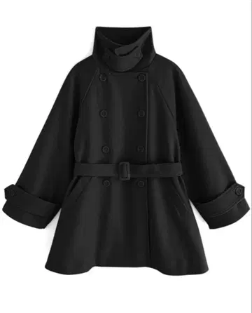 벨트 포함 멀티 Way 페이크 울 코트 블랙 F 사이즈