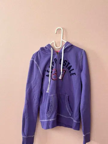 에어로포스테일 보라색 L 후드 부착 후드티