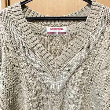 McGREGOR 면 100 니트 스웨터 V넥