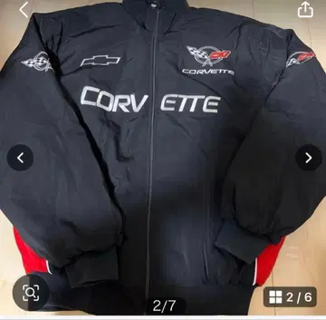 콜벳 레이싱 자켓 다운 와펜 자수 S 사이즈