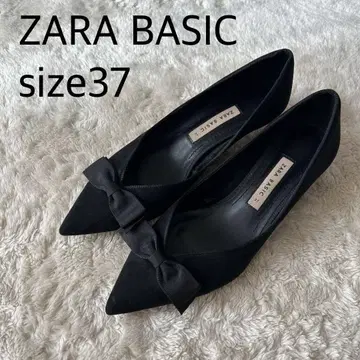 [ 새상품급 ] ZARA BASIC 블랙 스틸레토 펌프스 37
