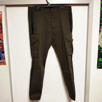 DSQUARED2 올리브색 슬림핏 카고 팬츠