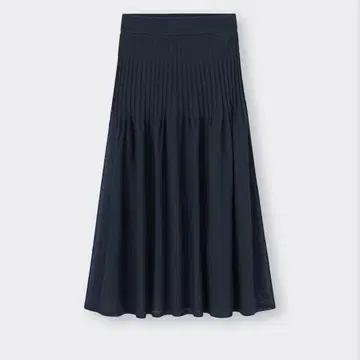 GU 시어 니트 플리츠 플레어 스커트