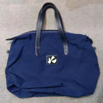 키타무라 네이비 보스턴 백 가죽 손잡이