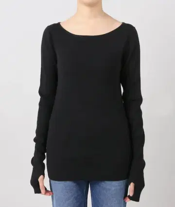라빠르망 보트넥 Rib Knit 블랙