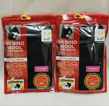 메리노울 긴팔 이너 2장 L 사이즈 블랙 woman