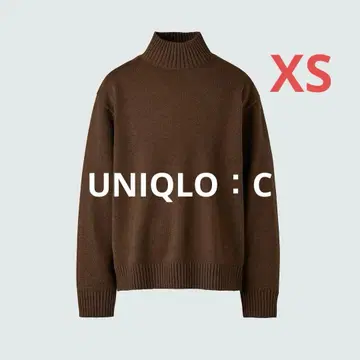 유니클로C 로우 게이지 하이넥 스웨터 UNIQLO:C 여성용에도 XS
