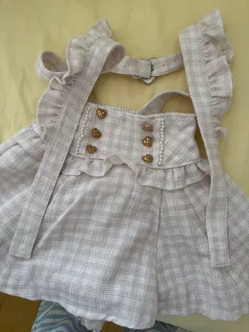 lizlisa 핑크 체크 치마바지