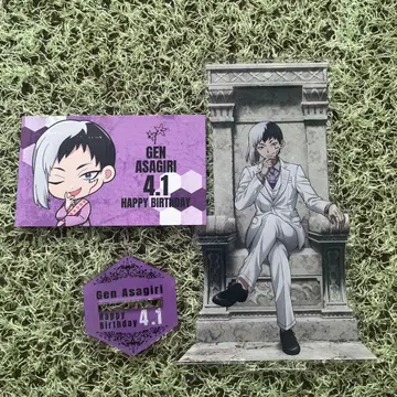 공식 아사기리 겐 아크릴 스탠드 벌스데이 카드 세트