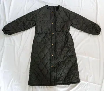 퀼팅 드로스트 롱 코트