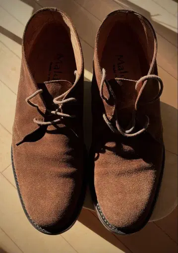 이탈리아제 Maldini 브라운 스웨이드 신발