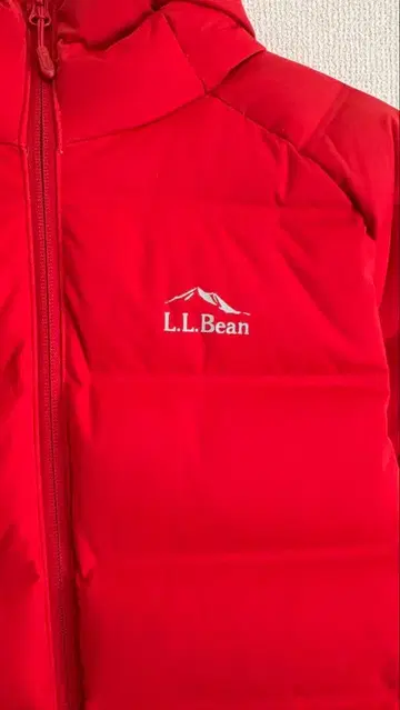 L.L.Bean 다운 후드티 레드 컬러
