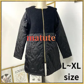 matute 소매 탈부착 가능한 2way 코트 퀼팅 보아 L-XL 블랙