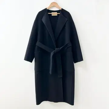 UNTITLED ARROWS 더블 페이스 노카라 코트 네이비 36