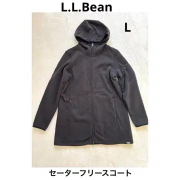 [ L ] 엘엘빈 스웨터 플리스 코트 여성용 후드 빅 사이즈 블랙