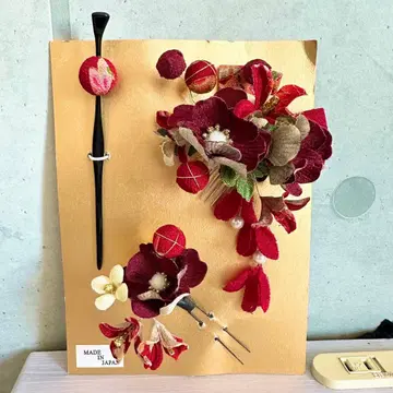 꽃 모티브 머리 장식 일본제