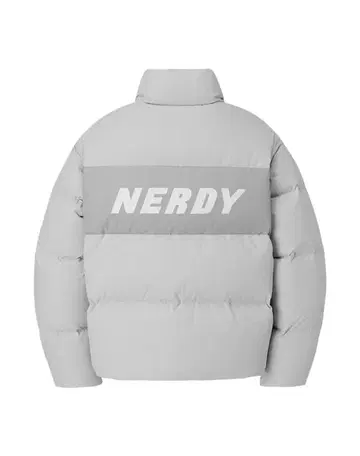 NERDY 그레이 다운 자켓