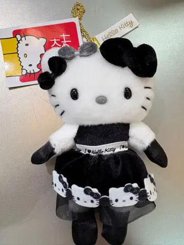 택 포함 헬로키티전 교토 마스코트 홀더 봉제 인형 모노톤