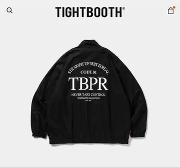 TIGHTBOOTH 스트레이트 업 스윙 탑 블랙 L
