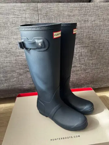 HUNTER 네이비 장화 레인부츠