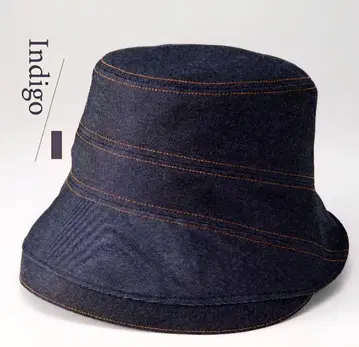 새상품! 오카야마 코지마 데님 외출 모자 인디고 UV 컷 버킷 햇
