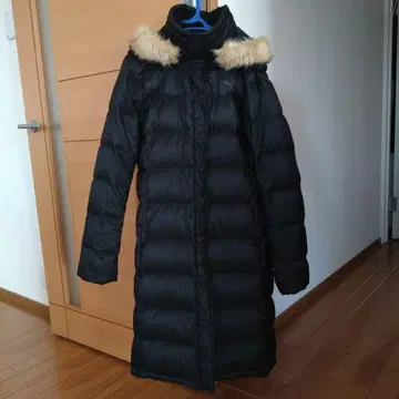 푸마 다운 100% 롱 코트 블랙 L 사이즈