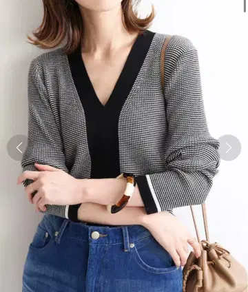 IENA 이에나 3x3 리브 V넥 풀오버