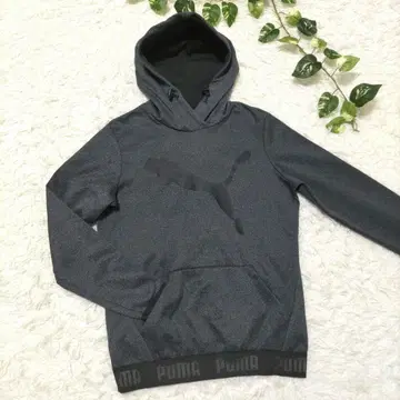PUMA 여성용 속기모 후드티 L 그레이/블랙