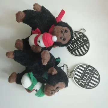 Tully's Coffee 고릴라 눈사람 키링