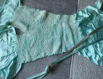 순수 실크 시보리 오비 장식 천과 허리띠 세트