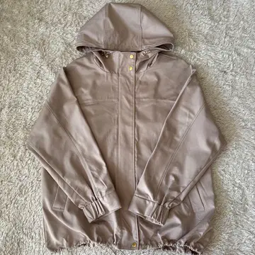 르 쿠르 블랑 후드 부착 자켓 블루종 베이지