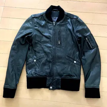 고급! PHONO 양가죽 MA-1 가죽 자켓 밀리터리 라이더