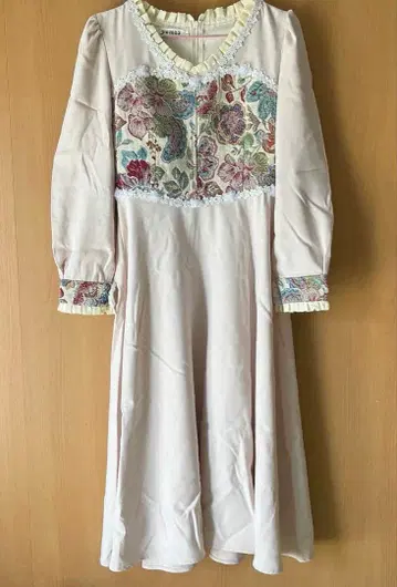 고블랑 직 자수 롱 원피스