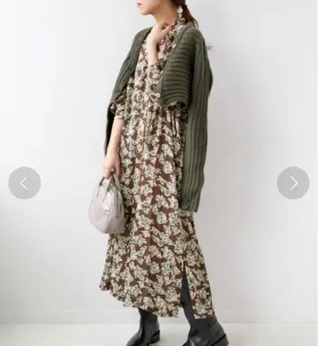 저널 스탠다드 긴팔 셔츠 원피스 브라운 38