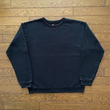 Hanes 맨투맨 블랙 무지 M