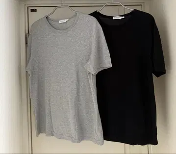 SUNSPEL 티셔츠 2장 세트 그레이 블랙 M