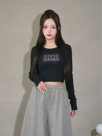 Darich 샤이니 DD 로고 컴팩트 롱 T셔츠 블랙 BLK